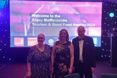 Tamworth Castle Staff at Enjoy Staffordshire Awards Ceremony 2024